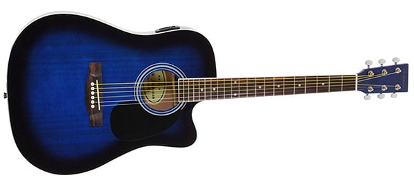 Jameson Guitars Blue Full Size Thinline – Extremely Affordable Dreadnought