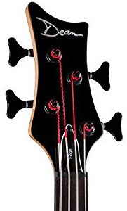 Dean Edge 4 Bass Guitar Headstock” width=