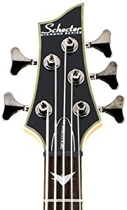 Schecter Omen Extreme 5 Bass Guitar Headstock