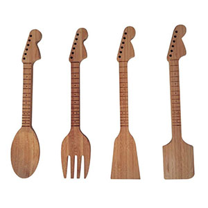 Bamboo Guitar Neck Kitchen Utensil Set